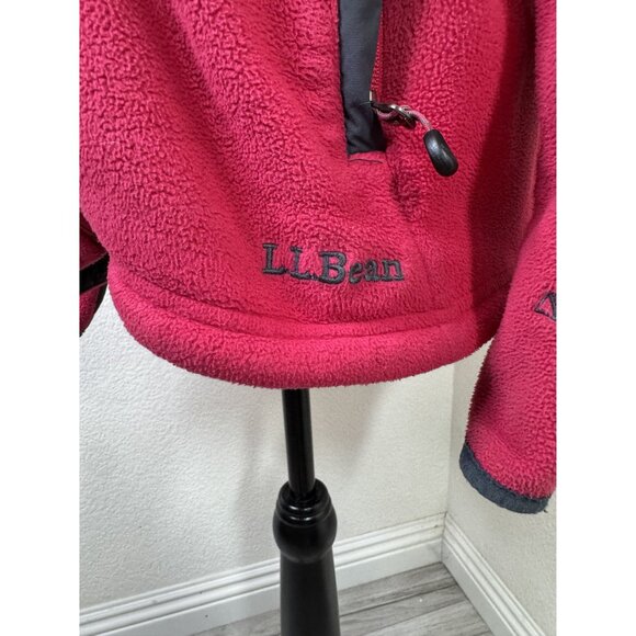 L.L. Bean Womens Polartec Wind Pro Fleece Jacket L Pink & Gray - Picture 7 of 7